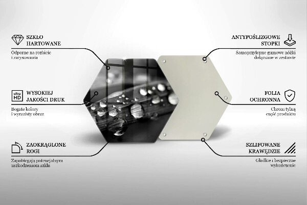 Glas Ceranfeldabdeckung Tautropfen auf den Blättern