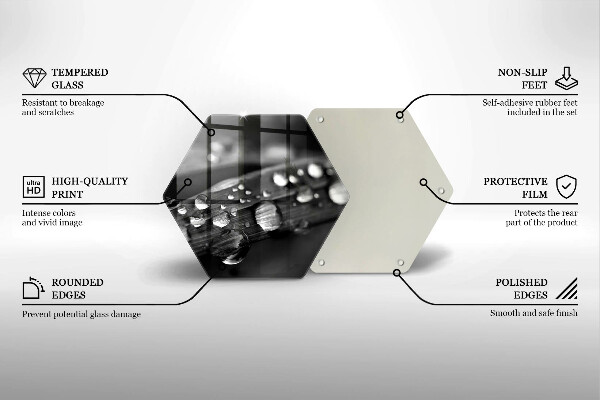 Glas Ceranfeldabdeckung Tautropfen auf den Blättern