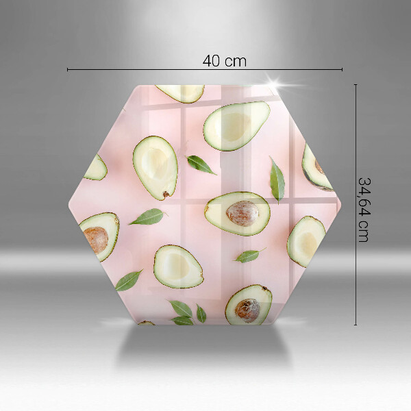 Glas Ceranfeldabdeckung Avocado-Muster