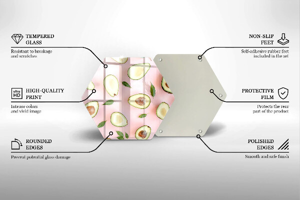 Glas Ceranfeldabdeckung Avocado-Muster