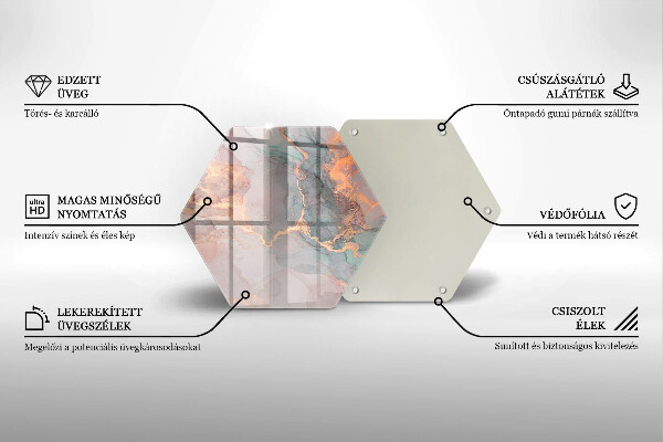 Glas Ceranfeldabdeckung Marmor mit Gold