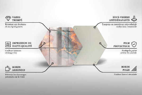 Glas Ceranfeldabdeckung Marmor mit Gold