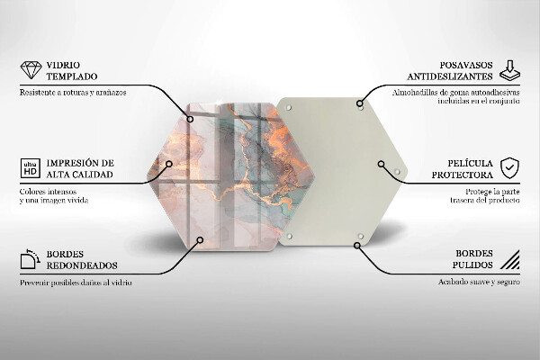 Glas Ceranfeldabdeckung Marmor mit Gold