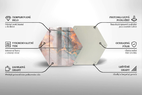 Glas Ceranfeldabdeckung Marmor mit Gold