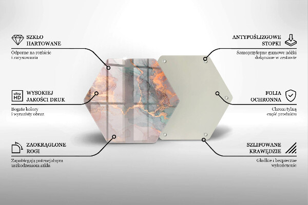 Glas Ceranfeldabdeckung Marmor mit Gold