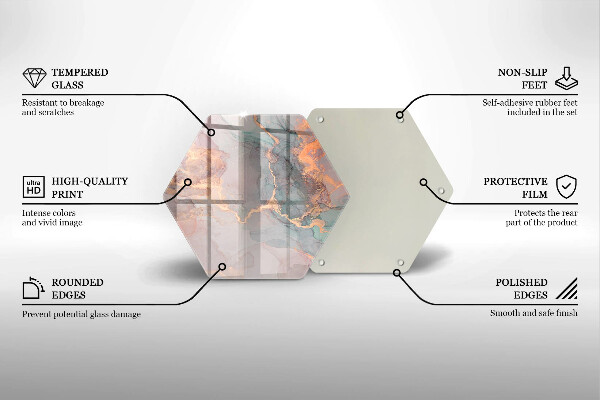 Glas Ceranfeldabdeckung Marmor mit Gold