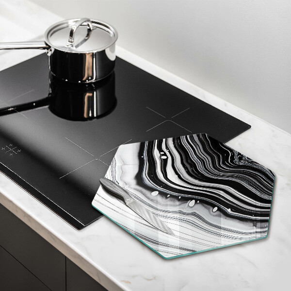 Glas Ceranfeldabdeckung Tintenabstraktion