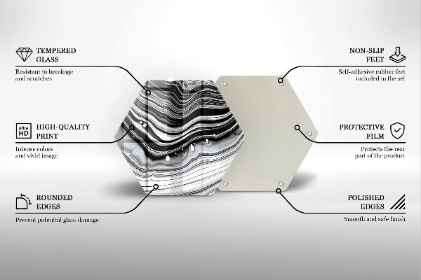 Glas Ceranfeldabdeckung Tintenabstraktion