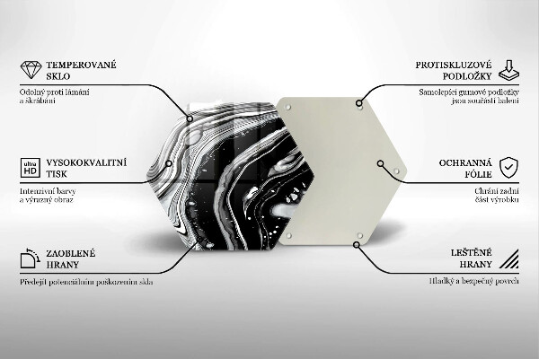 Glas Ceranfeldabdeckung Tintenabstraktion