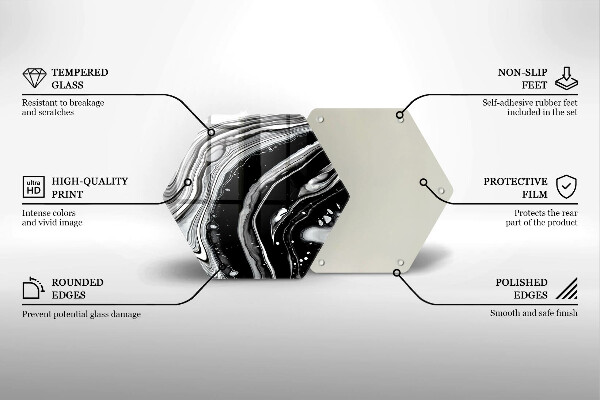 Glas Ceranfeldabdeckung Tintenabstraktion