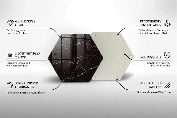 Glas Ceranfeldabdeckung Marmorfliesen
