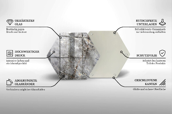 Glas Ceranfeldabdeckung Steinstruktur