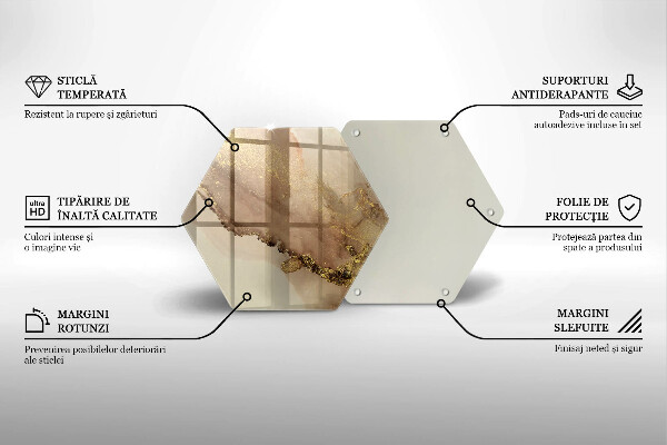 Glas Ceranfeldabdeckung Goldabstraktion