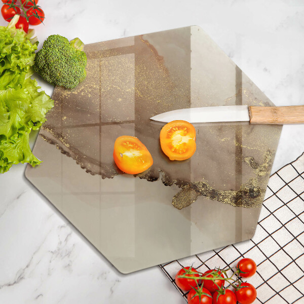 Glas Ceranfeldabdeckung Goldabstraktion