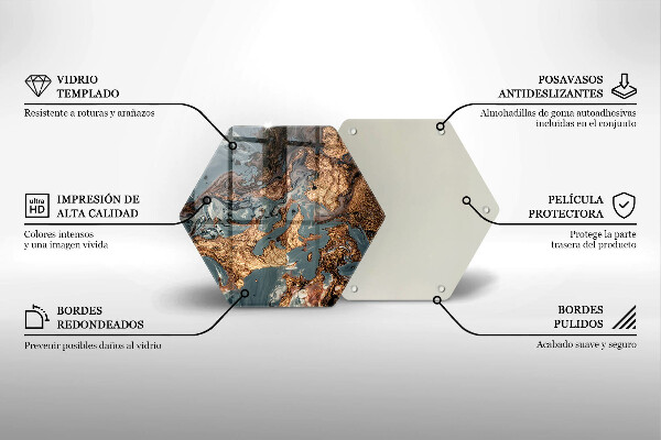 Glas Herdabdeckplatte Goldene Felsstruktur