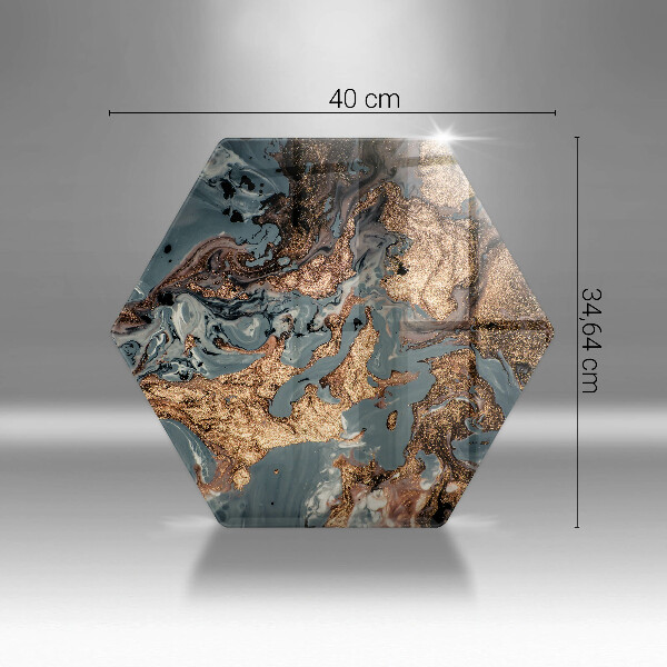 Glas Herdabdeckplatte Goldene Felsstruktur