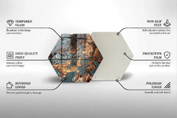 Glas Herdabdeckplatte Goldene Felsstruktur