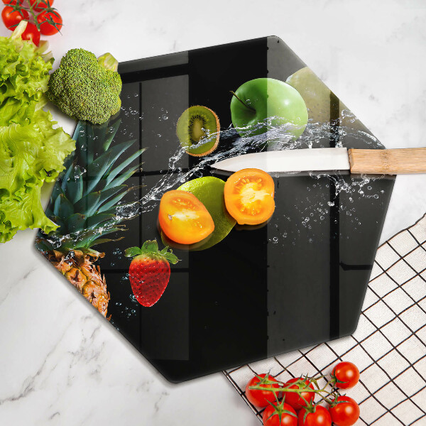 Glas Ceranfeldabdeckung Spritzschutz Früchte im Wasser