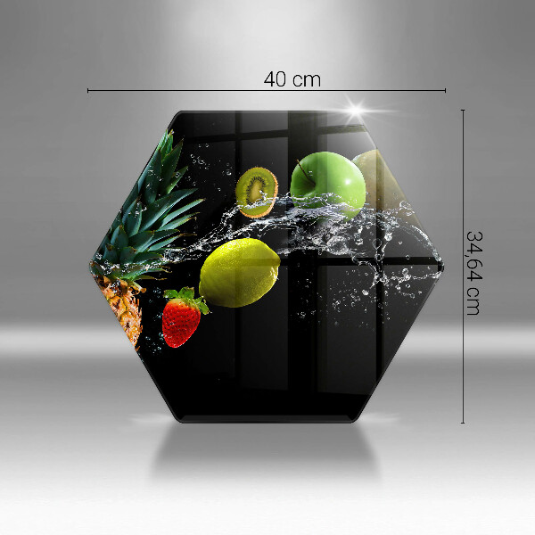 Glas Ceranfeldabdeckung Spritzschutz Früchte im Wasser