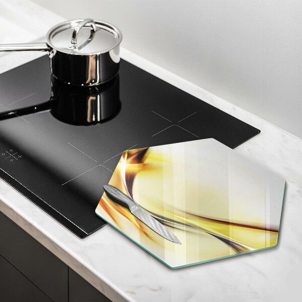 Glas Herdabdeckplatte Abstrakte Lichtlinien