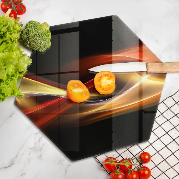 Glas Herdabdeckplatte Abstrakter Rauch und Licht