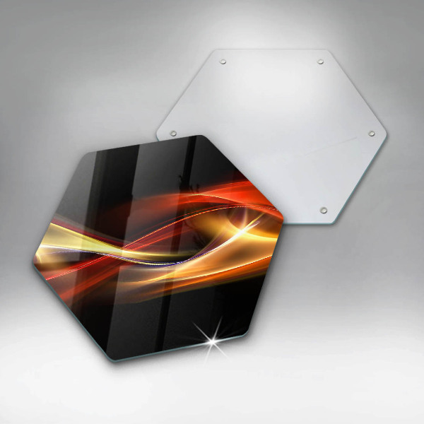 Glas Herdabdeckplatte Abstrakter Rauch und Licht