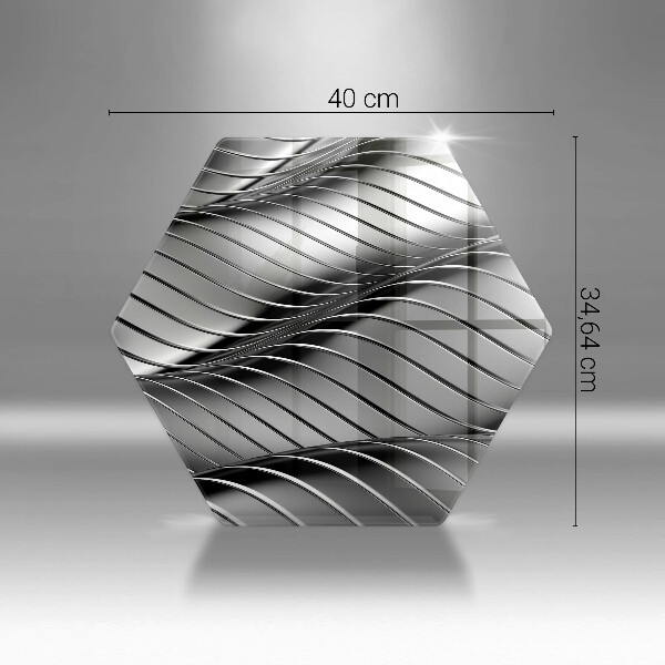 Glas Herdabdeckplatte 3D-Metallstruktur