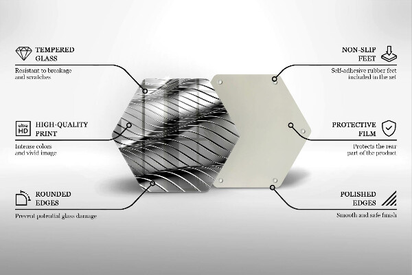 Glas Herdabdeckplatte 3D-Metallstruktur