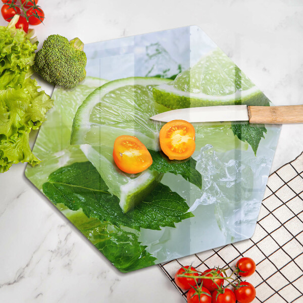 Glas Ceranfeldabdeckung Limette Minze und Eis