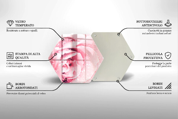 Glas Ceranfeldabdeckung Tautropfen und Rosenblüte
