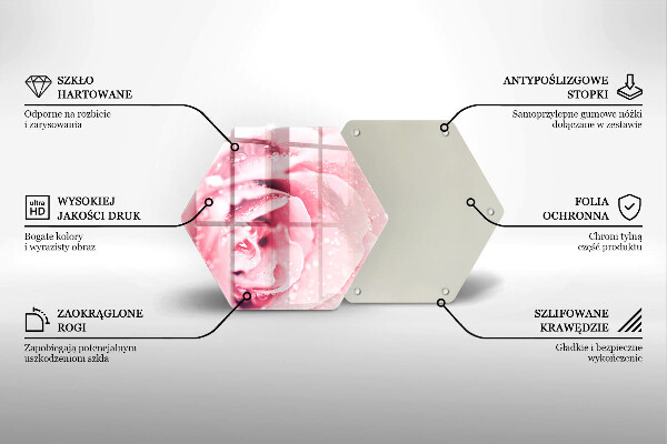 Glas Ceranfeldabdeckung Tautropfen und Rosenblüte