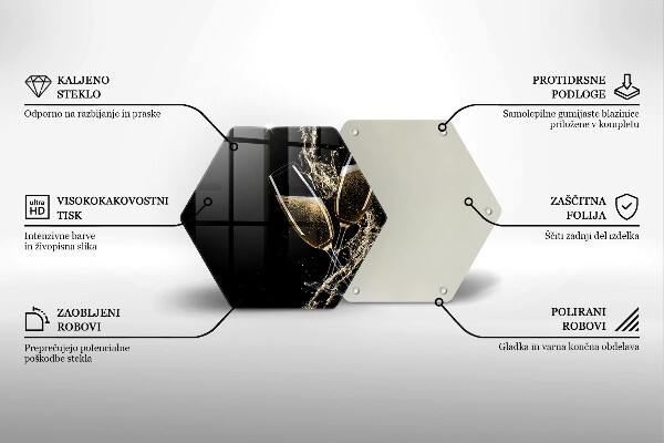 Glas Ceranfeldabdeckung Gläser Champagner