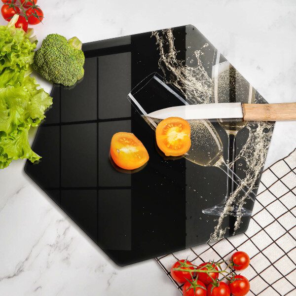 Glas Ceranfeldabdeckung Gläser Champagner