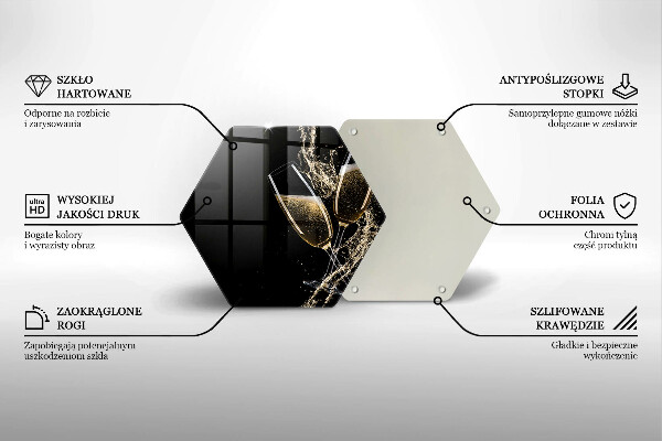 Glas Ceranfeldabdeckung Gläser Champagner
