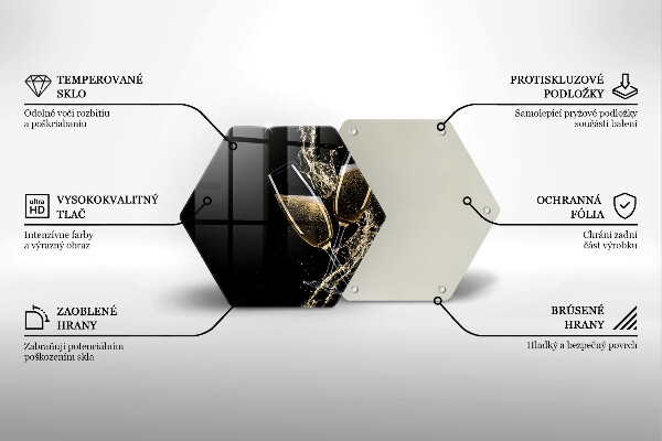 Glas Ceranfeldabdeckung Gläser Champagner