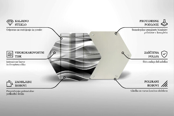 Glas Herdabdeckplatte Abstraktion sanfte Linien