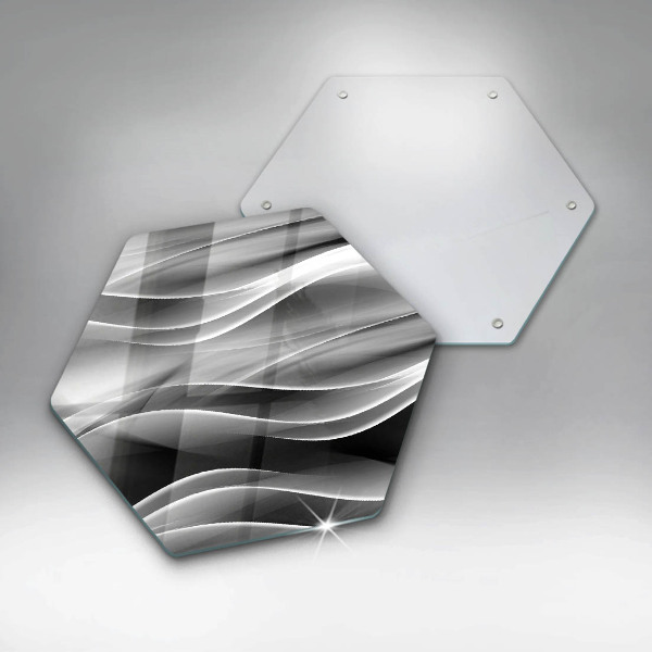 Glas Herdabdeckplatte Abstraktion sanfte Linien