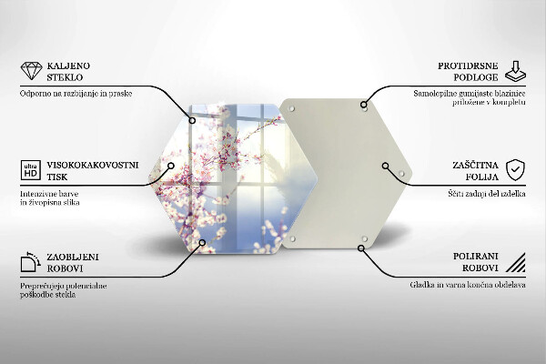 Glas Herdabdeckplatte Blühender Baum