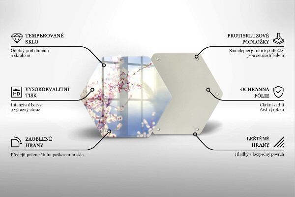 Glas Herdabdeckplatte Blühender Baum