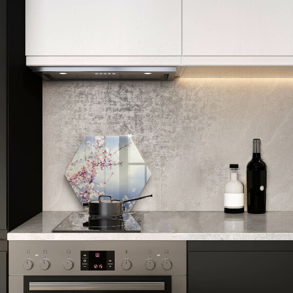 Glas Herdabdeckplatte Blühender Baum