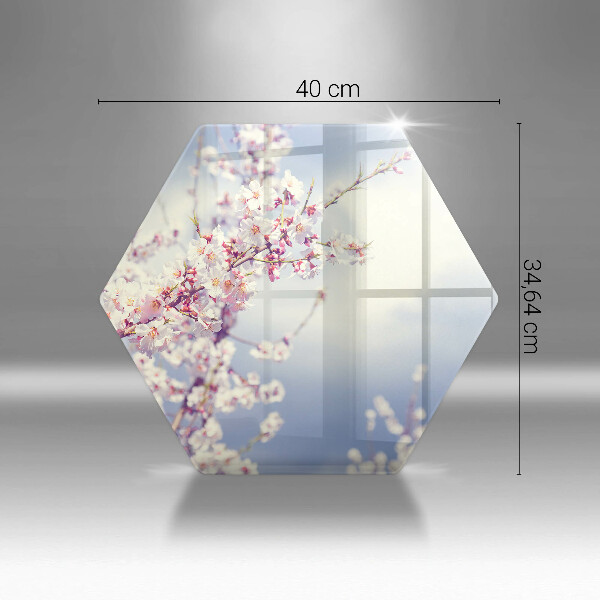 Glas Herdabdeckplatte Blühender Baum