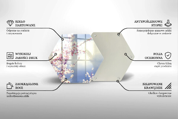 Glas Herdabdeckplatte Blühender Baum