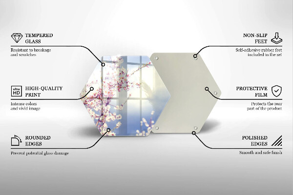 Glas Herdabdeckplatte Blühender Baum