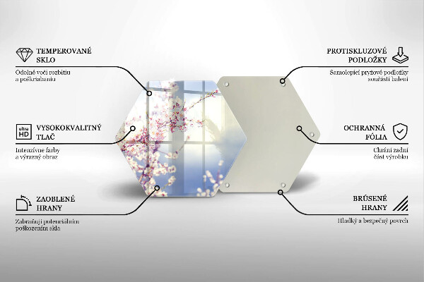 Glas Herdabdeckplatte Blühender Baum