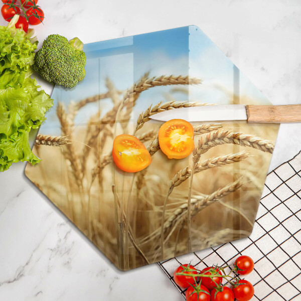 Glas Herdabdeckplatte Getreideähren auf dem Feld