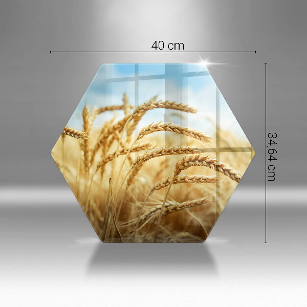 Glas Herdabdeckplatte Getreideähren auf dem Feld