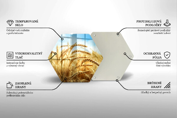 Glas Herdabdeckplatte Getreideähren auf dem Feld