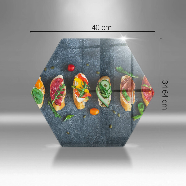 Glas Herdabdeckplatte Bunte Sandwiches