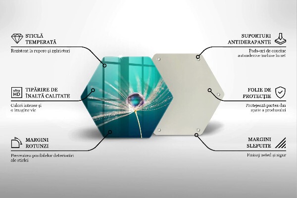 Glas Herdabdeckplatte Tau auf einem Löwenzahn