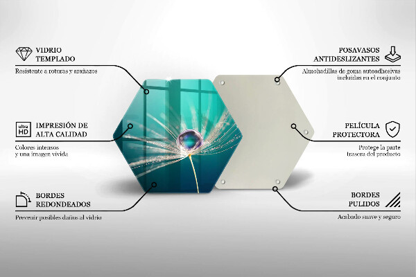 Glas Herdabdeckplatte Tau auf einem Löwenzahn